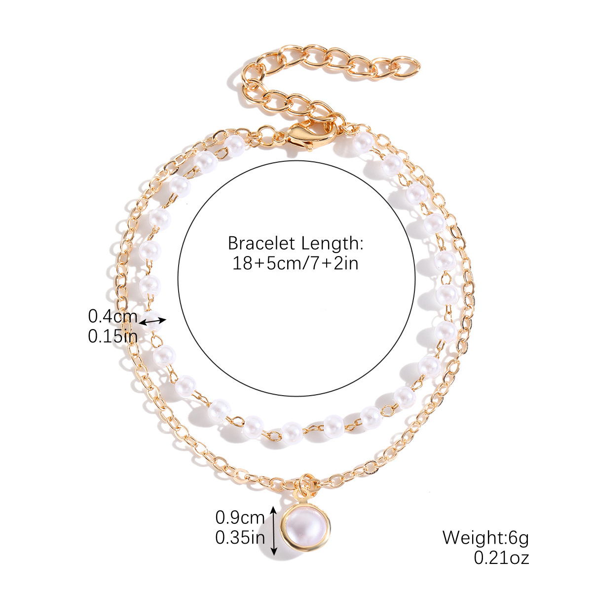 Baroque pearl irregular bracelet multi-layer irregular pearl bracelet