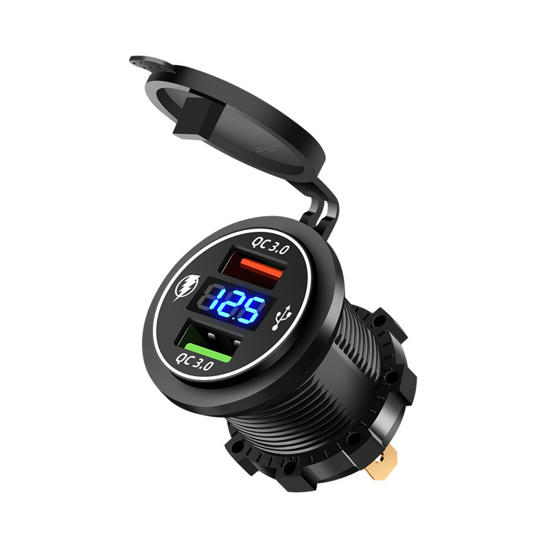 Modified Car Charger Fast Charge Adapter Plug Motorcycle Car Charging Port Retrofit 12-24V Car Cigarette Lighter Head