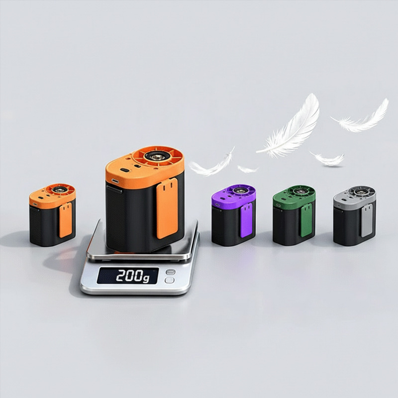 2026 New Waist Fan Air Conditioner Outdoor Work Site Cooling Portable High Wind Flashlight