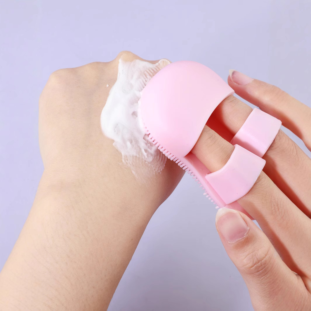 Mini Finger Facial Cleansing Brush Soft Silicone Massage Clean Pores Remove Makeup Wash Face Nose Nasal Wing Clean Face Brush
