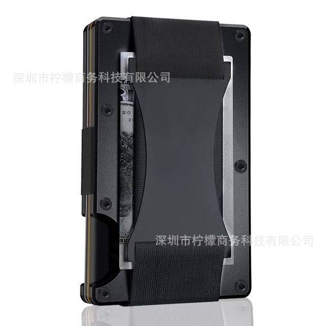 Metal Card Holder Carbon Fiber Wallet Money Clip RFID Anti-theft Foreign Gift