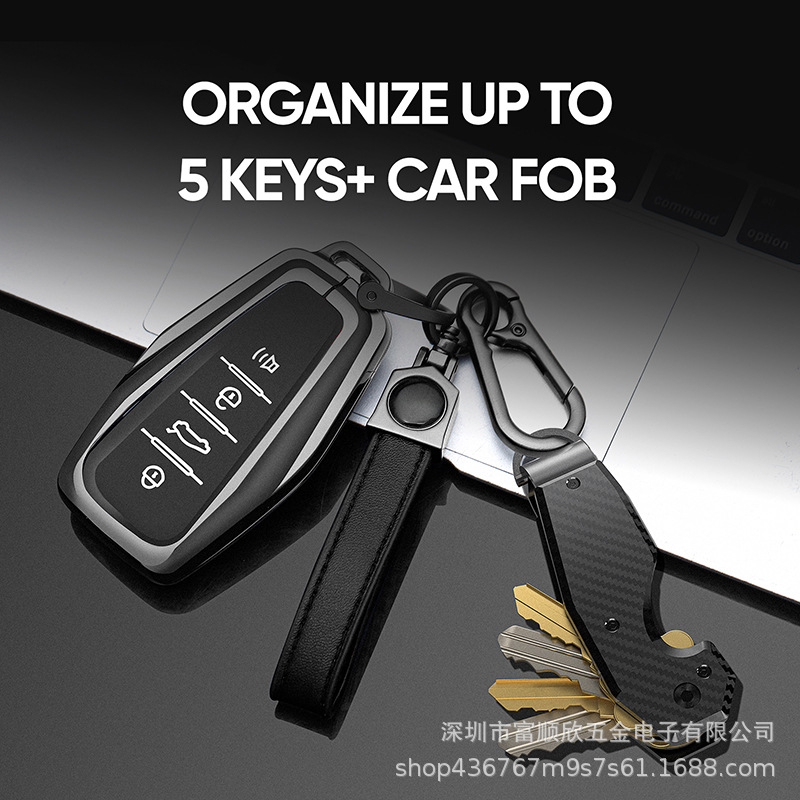 Metal Key Ring Aluminum Alloy Lightweight Key Clip Key Organizer Practical Portable