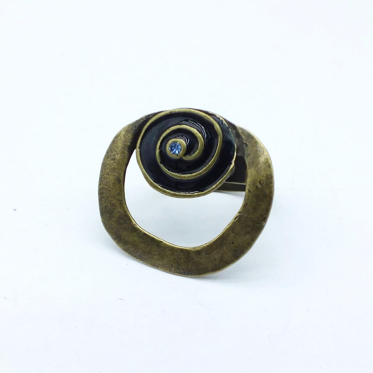 J24 Accessories Oil Drop Swirl Ring Women's Enamel Color Open Ring