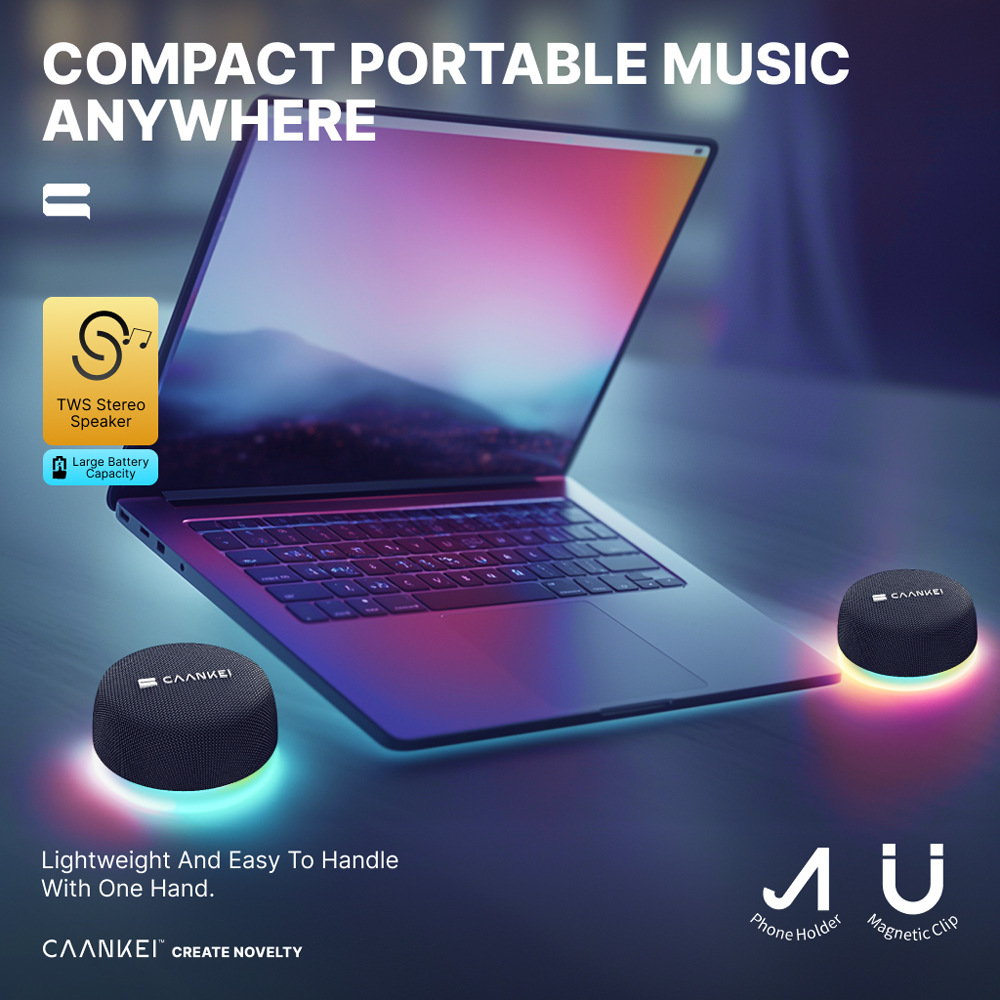 Wireless Bluetooth small speaker subwoofer with base portable desktop audio loud magnetic mini speaker
