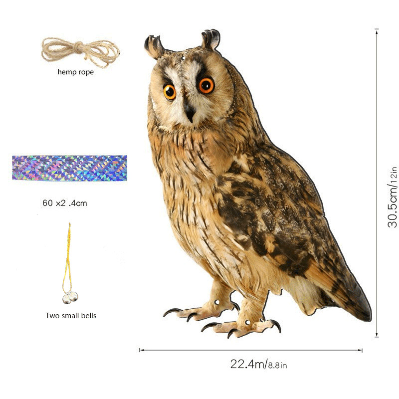 Garden Bird Repellent Storm Eagle 2D Acrylic Material Yard Lifelike Craft Hanging Decoration Simulated Animal