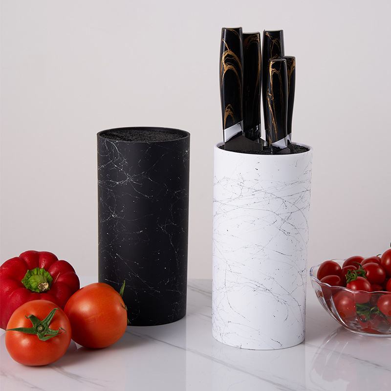 Plastic knife holder, household storage knife rack, kitchen supplies, cylindrical knife holder