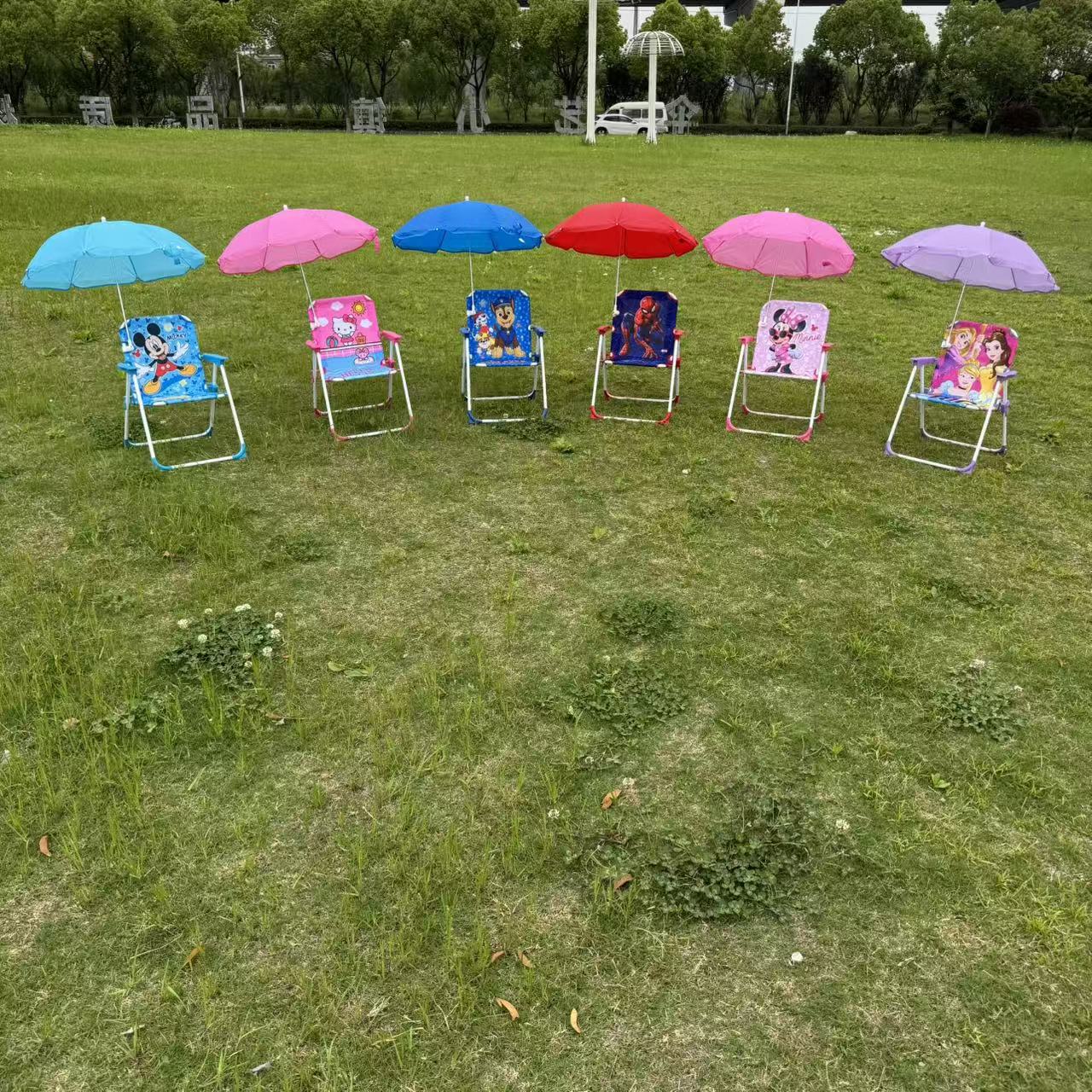 Disney baby photo seat stool, children's umbrella small chair cartoon infant board sunshade beach
