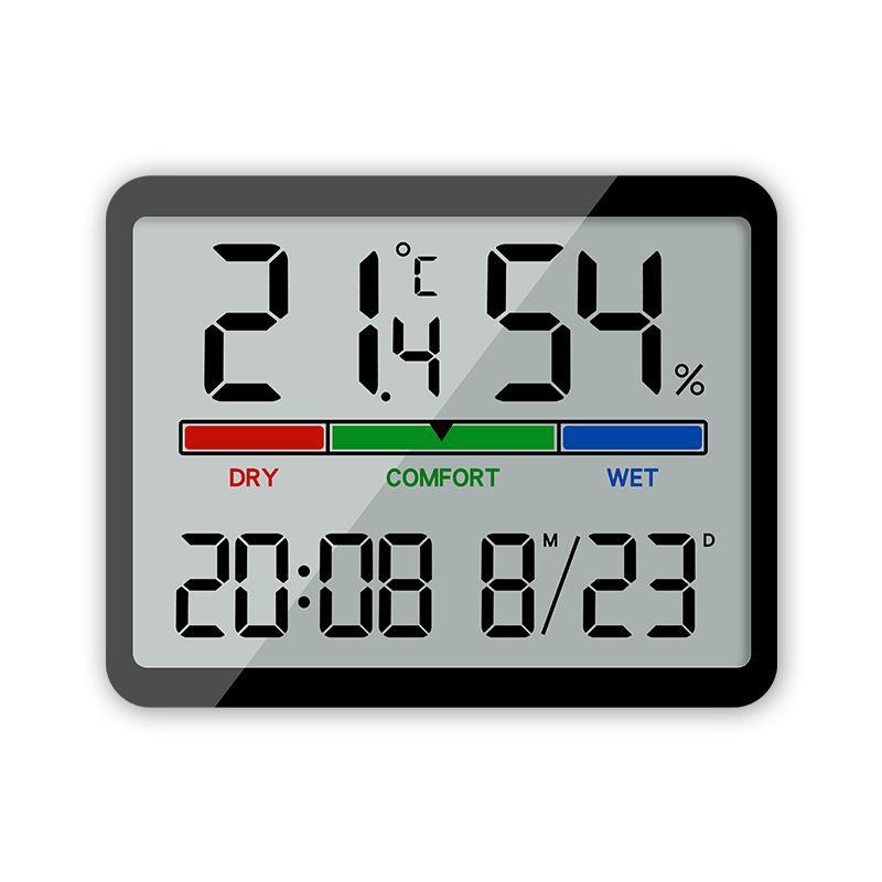 New color screen temperature and humidity clock multifunctional large screen indoor household electronic alarm clock thermometer
