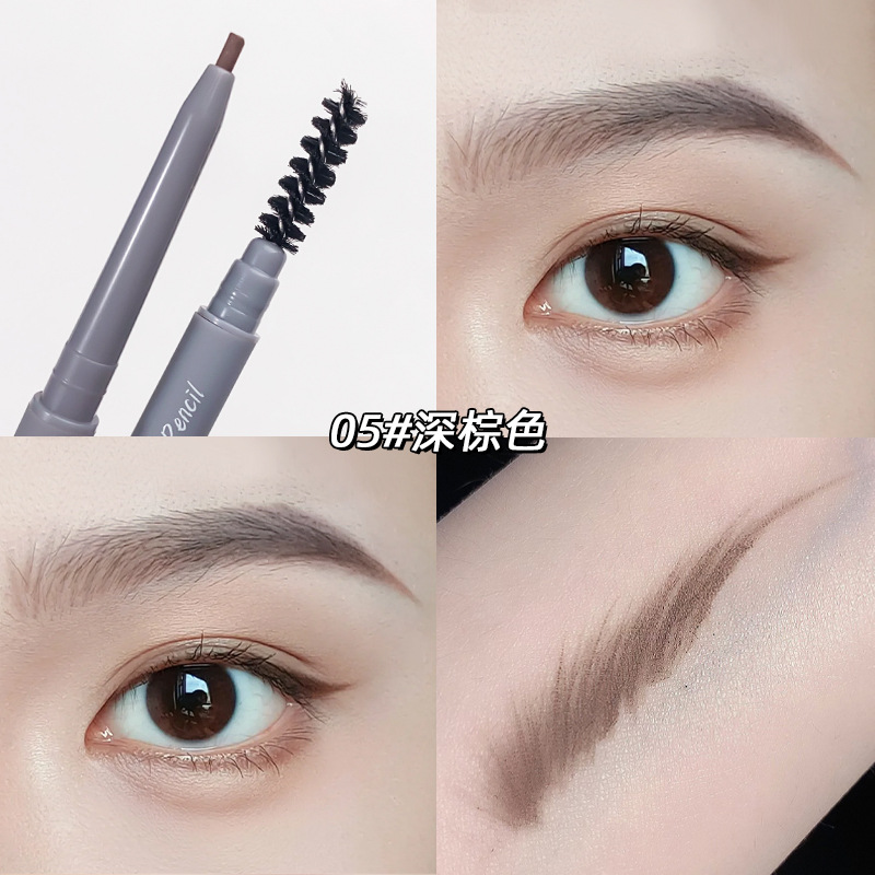 Shake the sound explosions double eyebrow pencil waterproof sweat-proof non-faint makeup pen fine head cross-border makeup a generation of wholesale