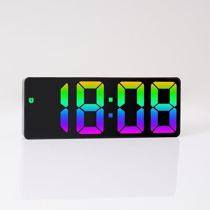 Mirror Clock Alarm Clock Desktop Silent Smart Clock Time Display Monitor Bedroom Digital Electronic Clock Ornament