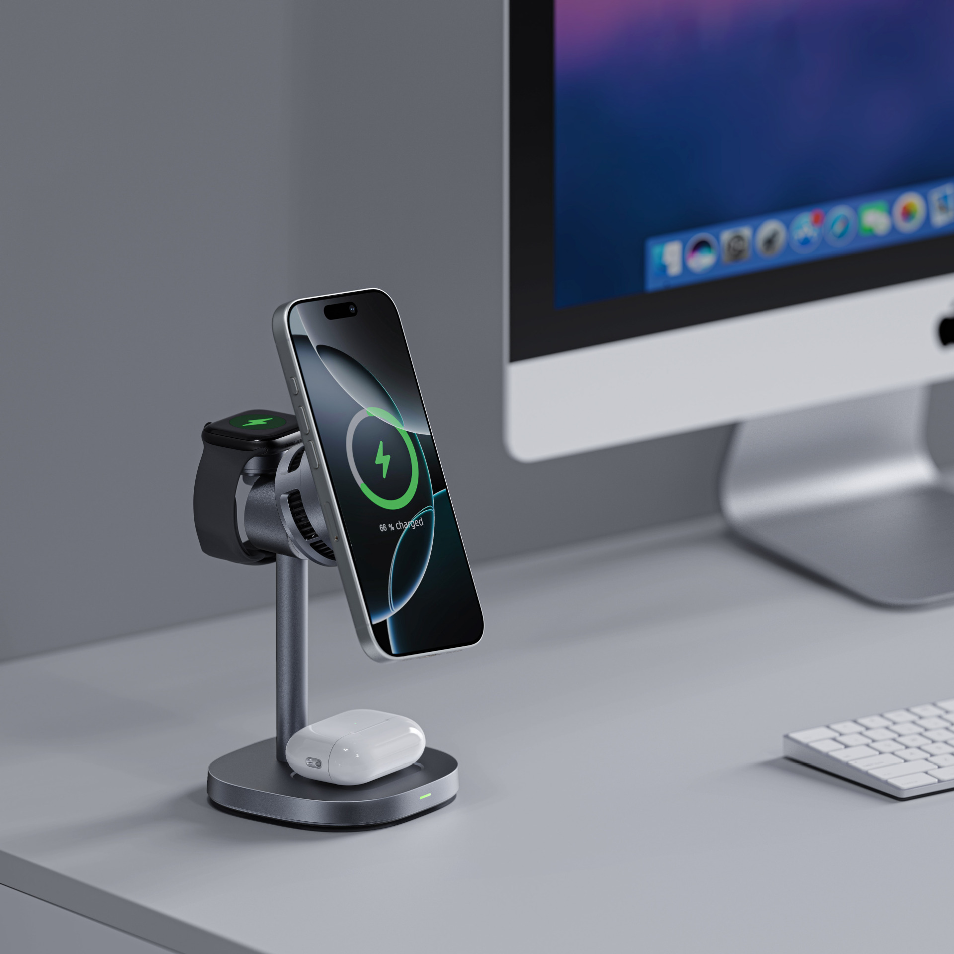 QI2.2 Fast Charge 25W New Desktop Magnetic Cooling Heat Dissipation Phone Holder Multifunctional Wireless Charger
