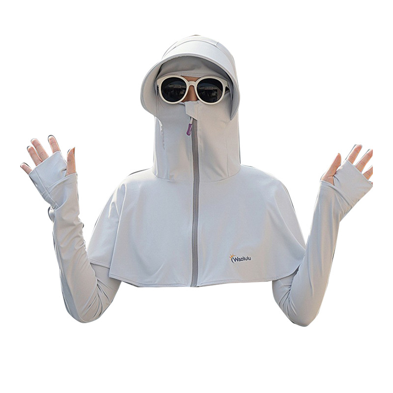 Summer learning to drive riding electric bike sun protection shawl face mask women full face sun protection neck UV protection