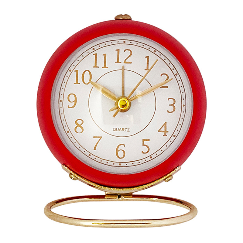 Sales metal simple alarm clock decorative ornament living room bedroom student children alarm clock 023