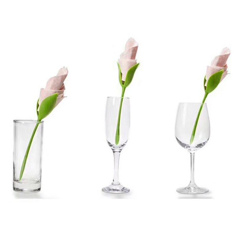 Napkin Holders Paper Napkin Flower Folding Napkin Holder Rose Napkin Flower Tool Romantic Table Setting