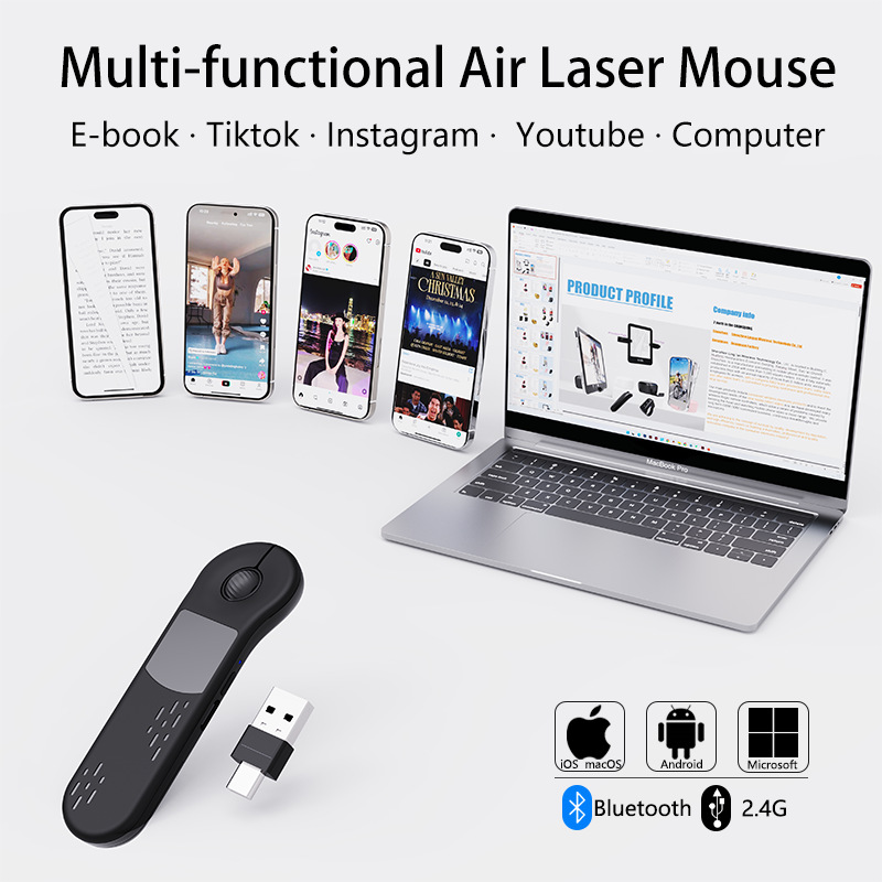 Wireless Bluetooth mouse remote control TikTok short video PPT page turner controller universal for computer phone tablet