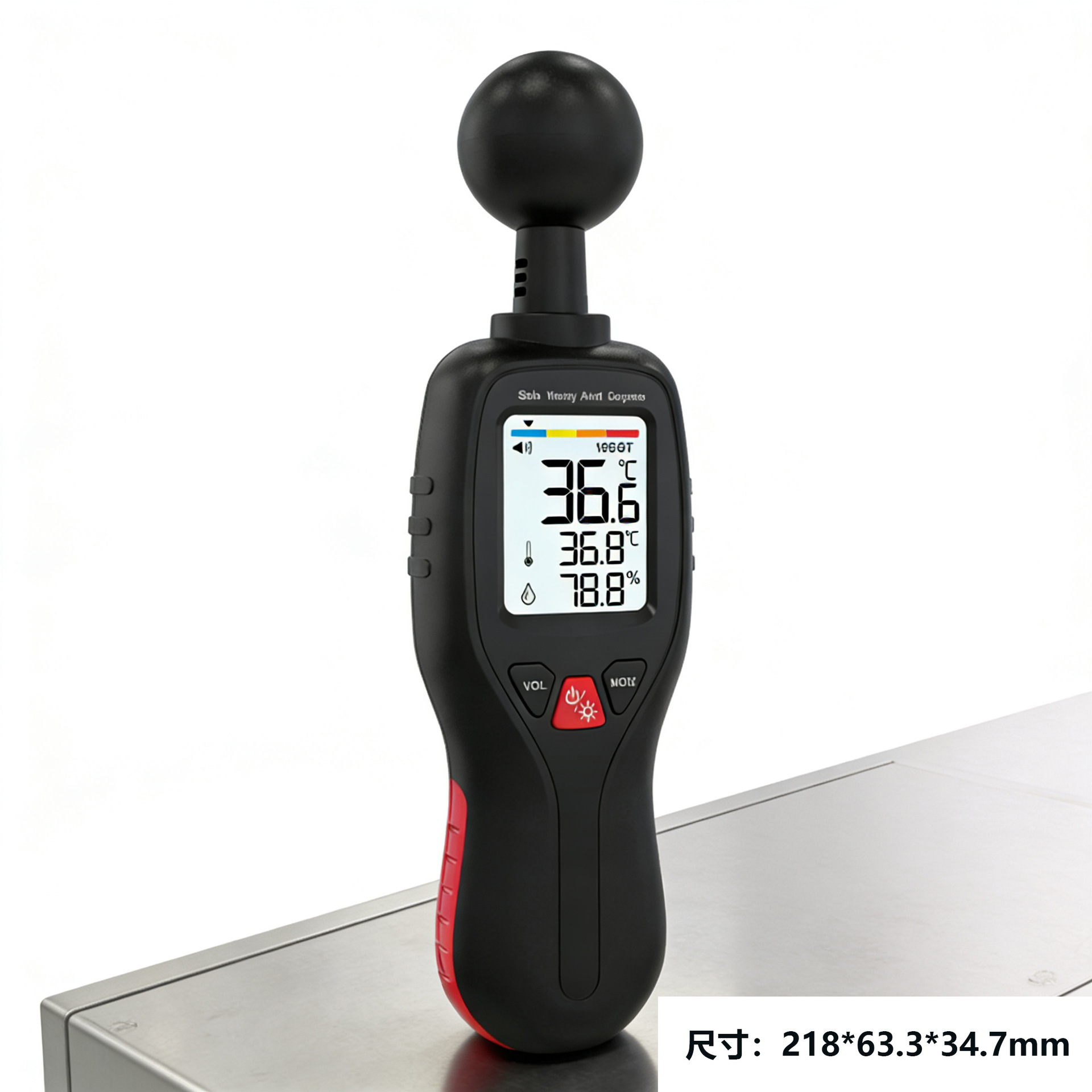 Japan Black Globe Wet Bulb Thermometer Index Detection Measuring Instrument WBGT Indoor Outdoor Thermometer Hygrometer