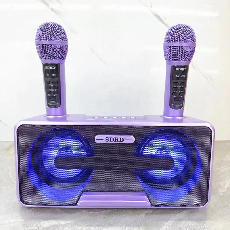 Wireless Microphone Home KTV Outdoor Portable Microphone Mobile Bluetooth Speaker Karaoke Machine Speaker SD301S