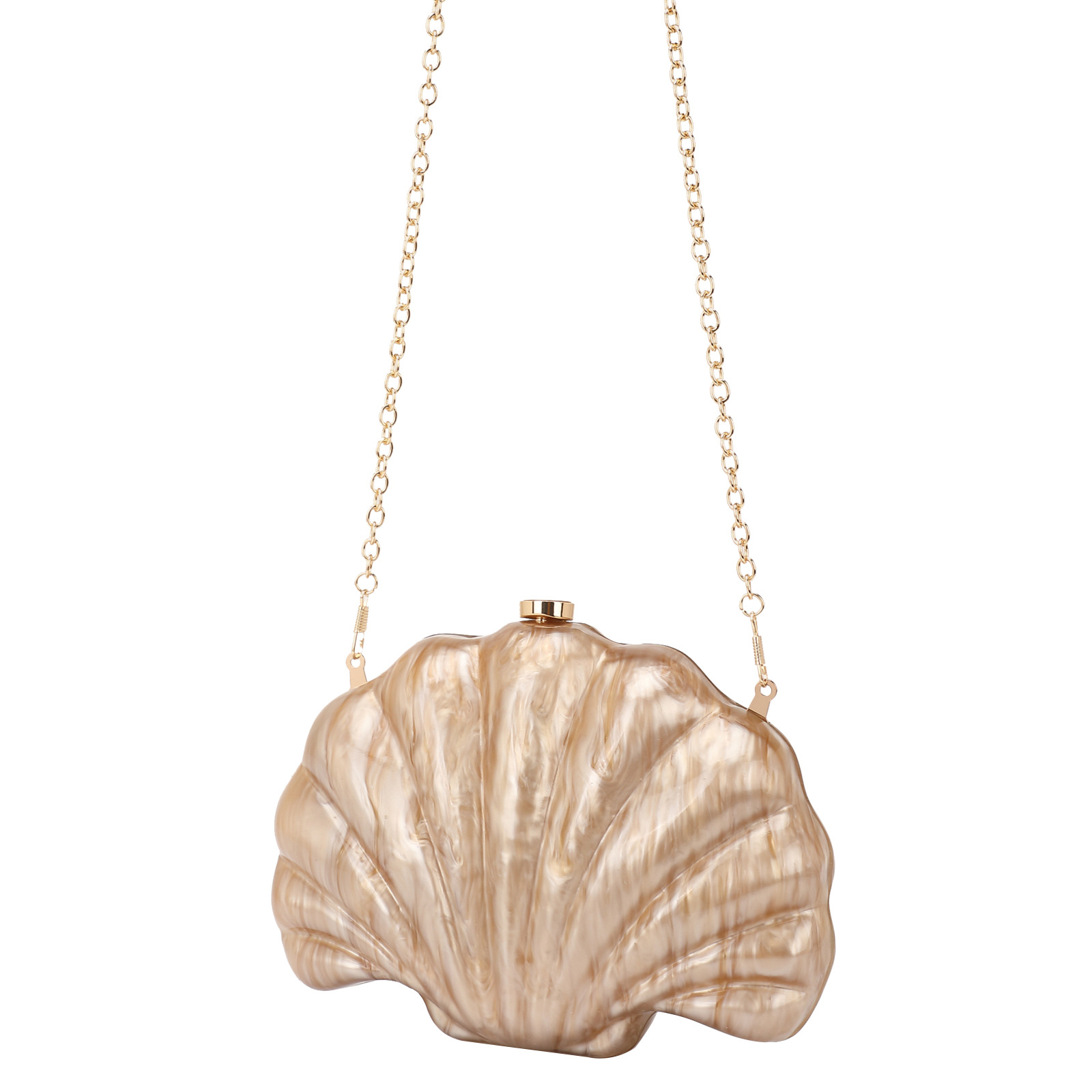 2024 New Shell Bag Natural Multicolor Evening Bag Clutch Bag Chain Shoulder Crossbody Bag Women