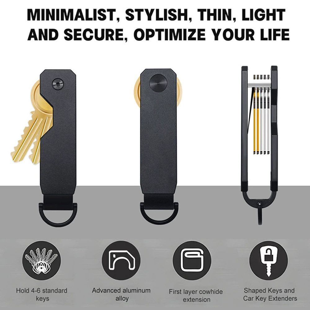 Metal Key Organizer Aluminum Alloy Key Holder Multi-functional Key Clip