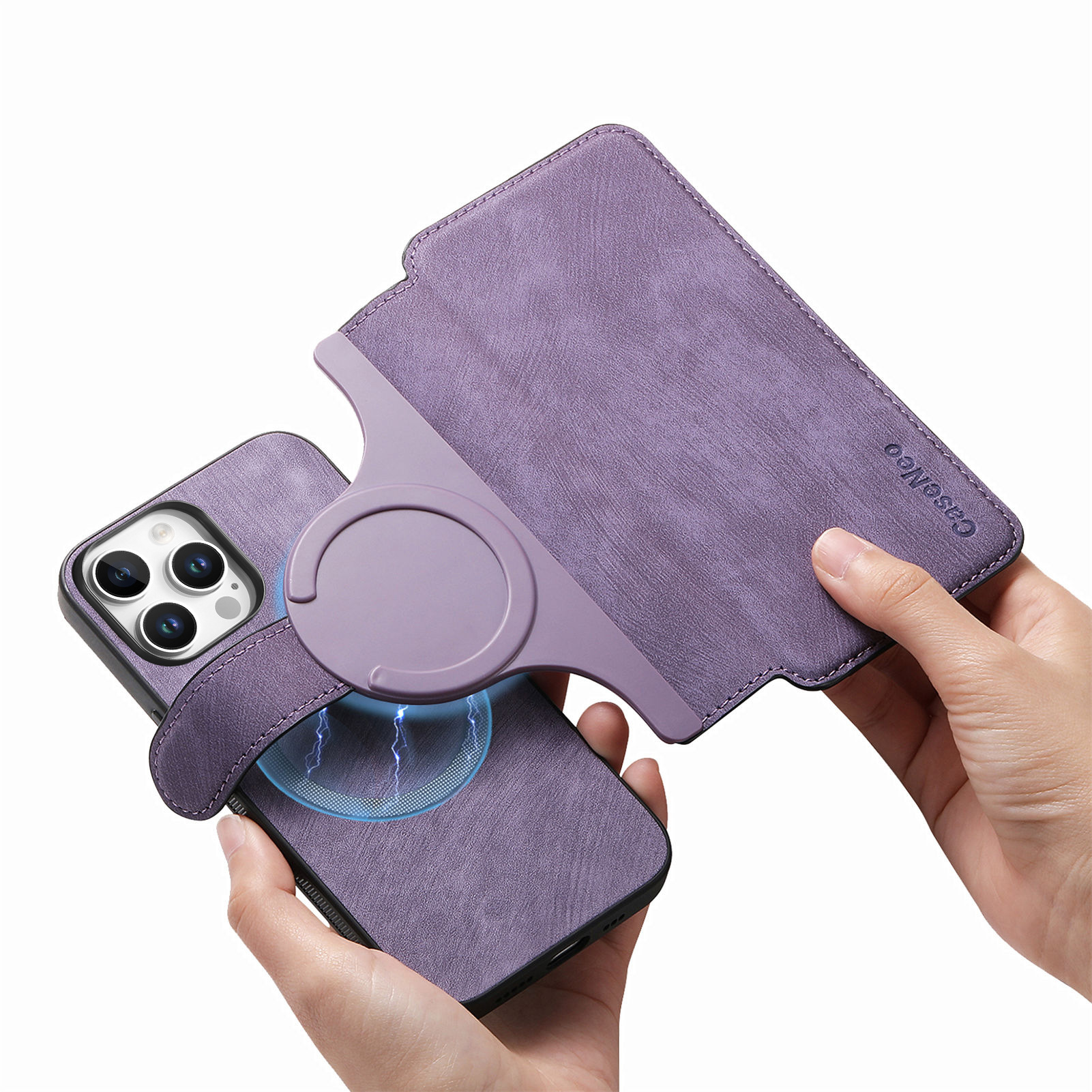 For Apple 18 Pro Max two-in-one magnetic phone case full coverage 17e anti-drop iPhone 18 protective leather case