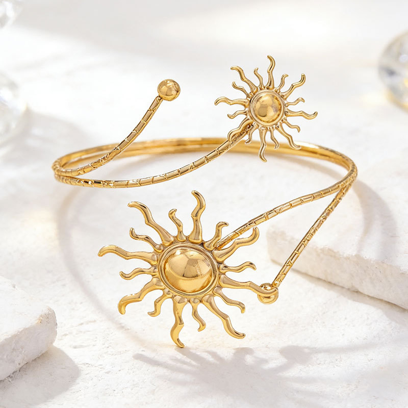 Small sunflower arm ring exaggerated bracelet female curtain hook