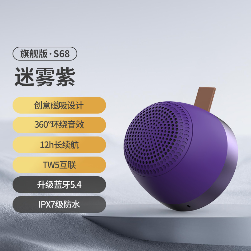 Oudeen New Portable Magnetic Kitchen Bluetooth Speaker Subwoofer Computer Desktop Wireless Audio