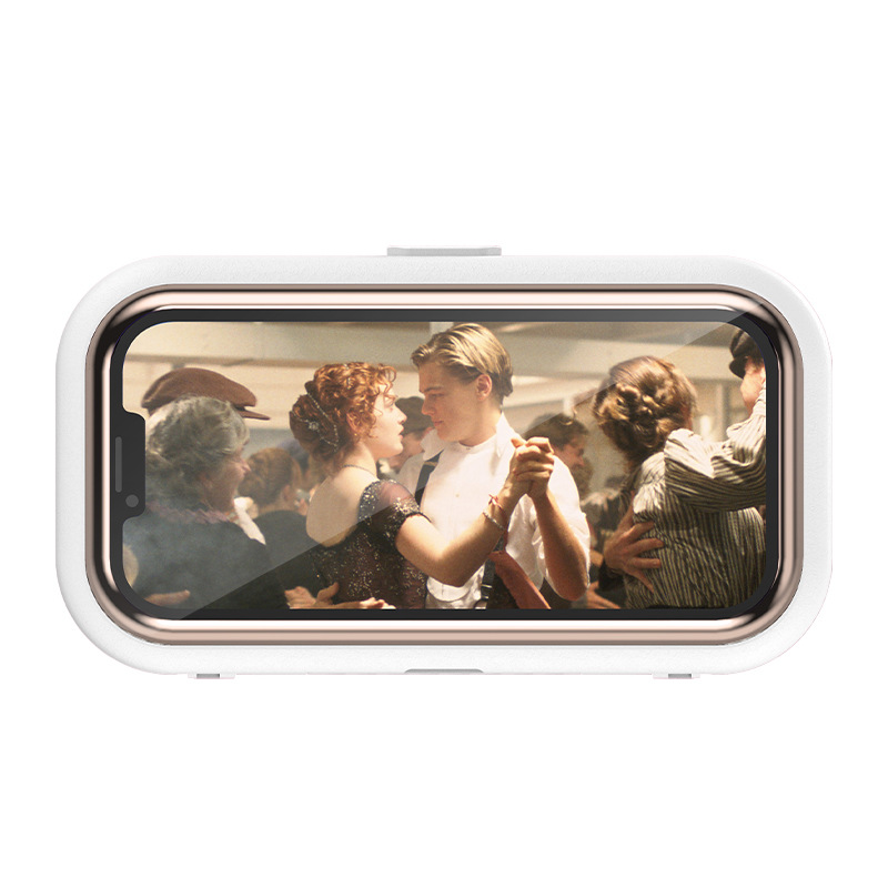 Bathroom waterproof phone case rotatable no-drilling shower wall anti-fog telescopic folding stable waterproof case