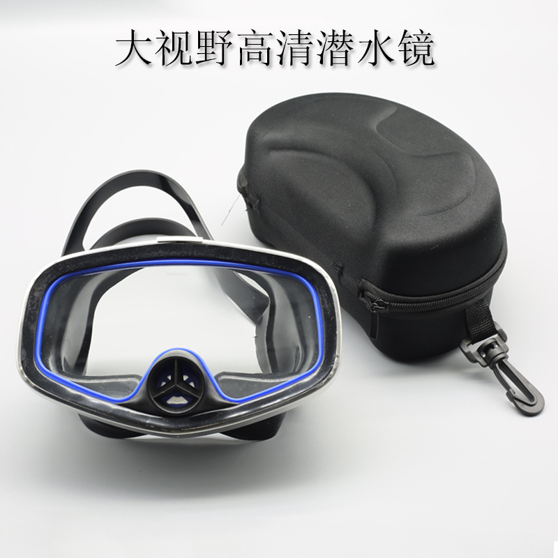 Professional valve diving mask silicone large frame adult beachcombing lightweight tempered glass men and women snorkeling mask