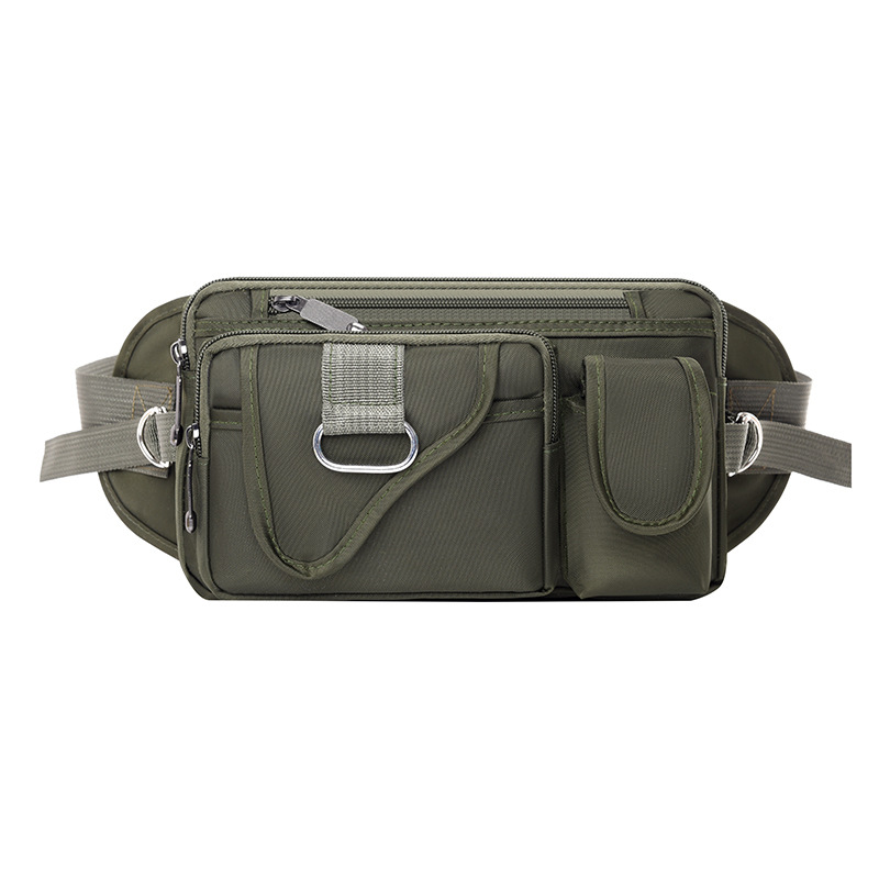 Oxford cloth water-repellent waist bag men's outdoor sports large capacity multifunctional single shoulder crossbody bag chest bag