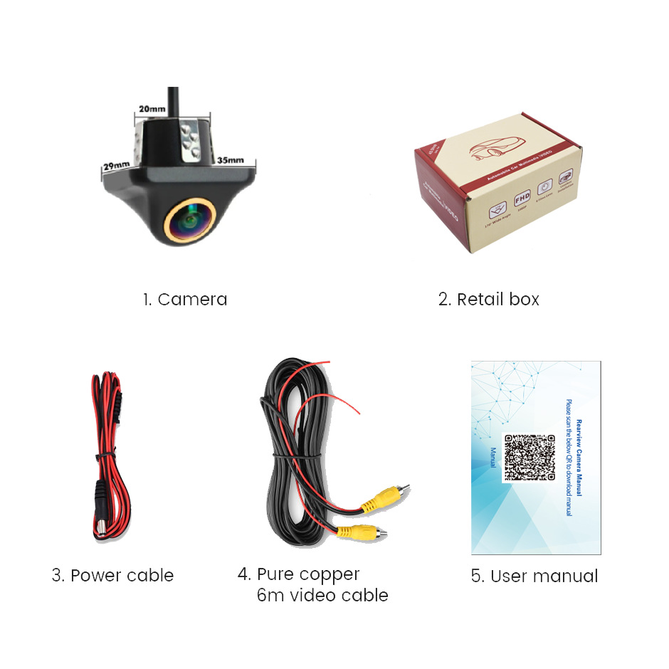 WiFi wireless reversing camera AHD car camera AI intelligent wireless reversing image solar energy