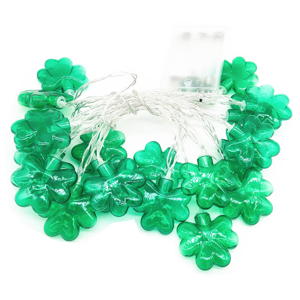 St. Patrick's Day LED Shamrock Light String Irish Festival Theme Party Decoration Photo Prop Four-leaf Clover