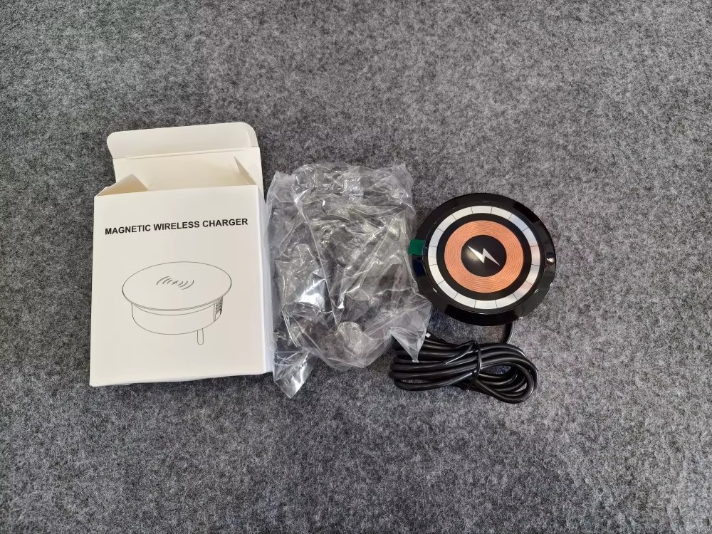 [] 25W Magnetic Embedded Wireless Charger Hidden Desktop Wireless Charger Sofa Bedside