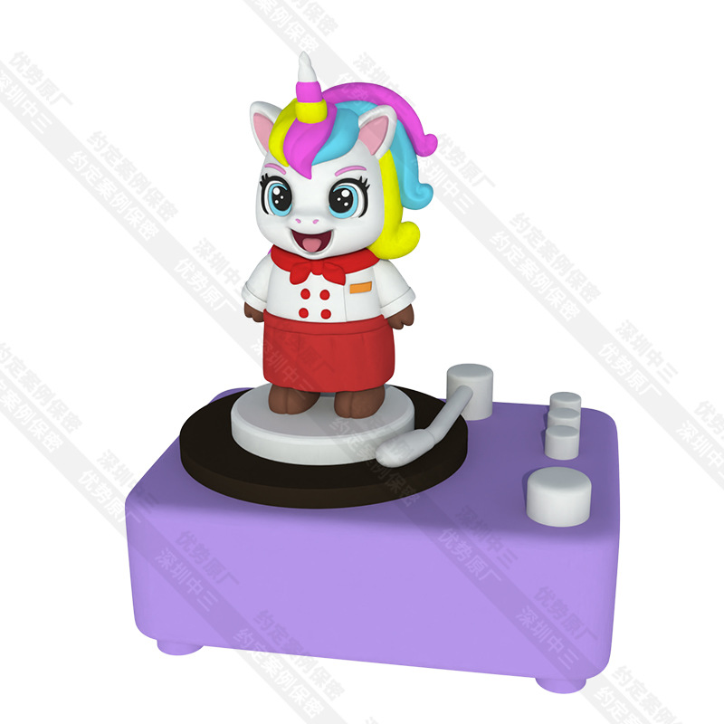 Custom Cartoon Bluetooth Speaker Cute Unicorn Figure IP Shape Gift Simulation PVC Soft Rubber Speaker