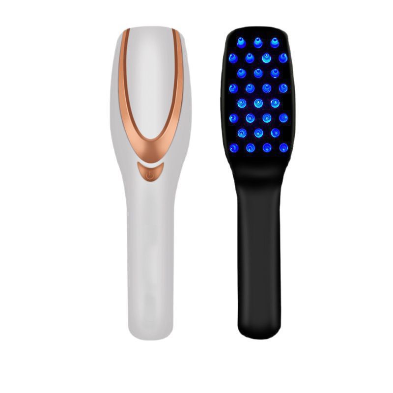 Hair Growth Comb Head Massager Anti-hair Loss Care Red Blue Light Meridian Hair Growth Electric Massage Comb Hair Care Comb Gift