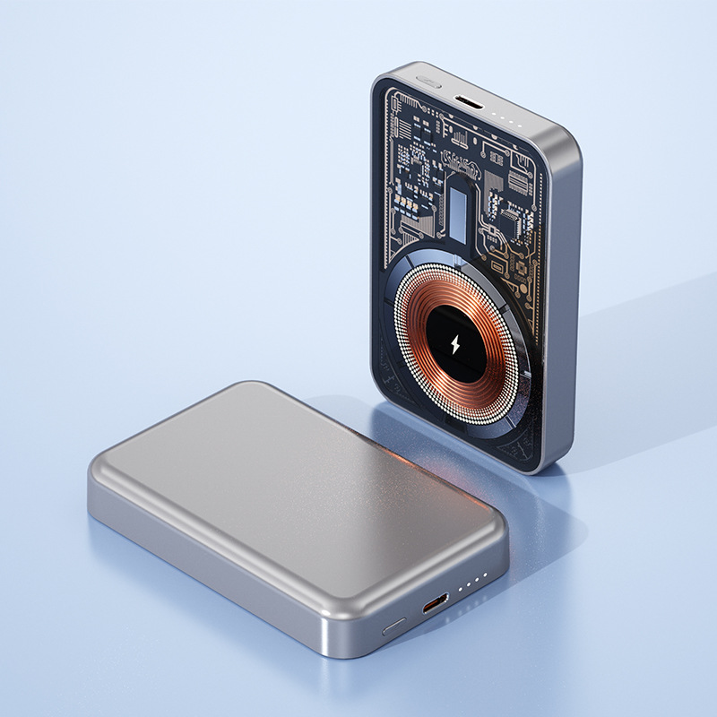 Fast Charging GaN Transparent Magnetic Wireless Charging 1/20000mAh Power Bank Compact Portable Mobile Power Supply
