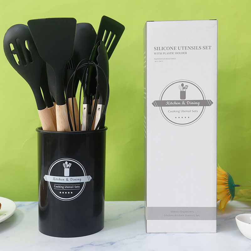 Silicone Spatula and Soup Spoon 12-Piece Set Non-Stick Silicone Spatula Food Grade Silicone Kitchenware Set