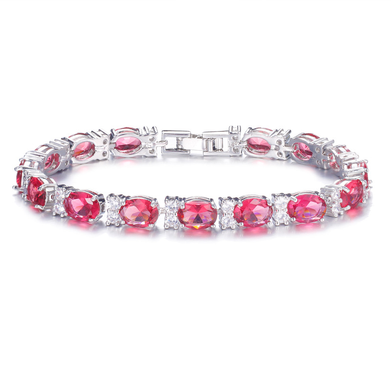 Oval zircon bracelet multicolor optional bracelet simple bridal party gift