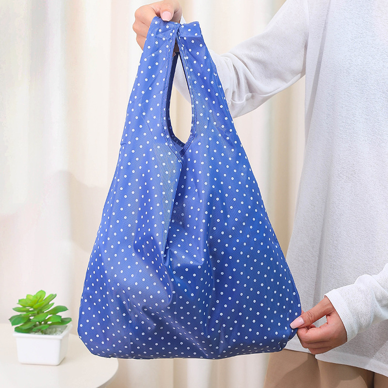 Waterproof Shopping Bag, Portable Plastic Bag for Supermarket, Eco-friendly Solid Color Foldable Storage Bag