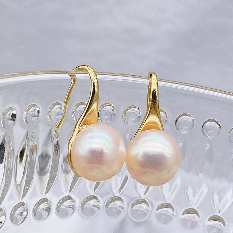 Freshwater Pearl Ear Hooks Bread Pearl High Heel Earrings Note Earrings Earrings