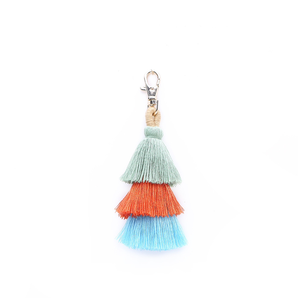 Bohemian Tassel Pendant DIY Handwoven Hanging Decoration Ethnic Style Bag Keychain Pendant