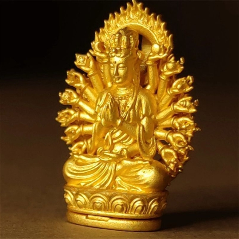 Thousand-hand Guanyin guardian Buddha pendant necklace niche gift jewelry