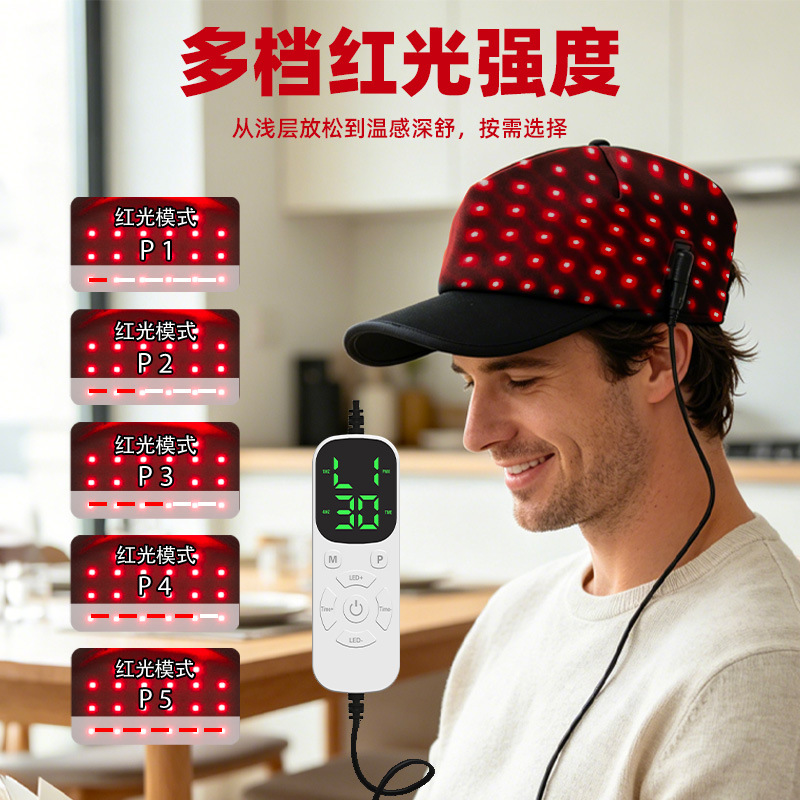 Red Light Hair Care Cap Oil Control Hair Care Device Hair Growth Cap Hair Health Anti-Hair Loss Follicle Care Hair Care Helmet