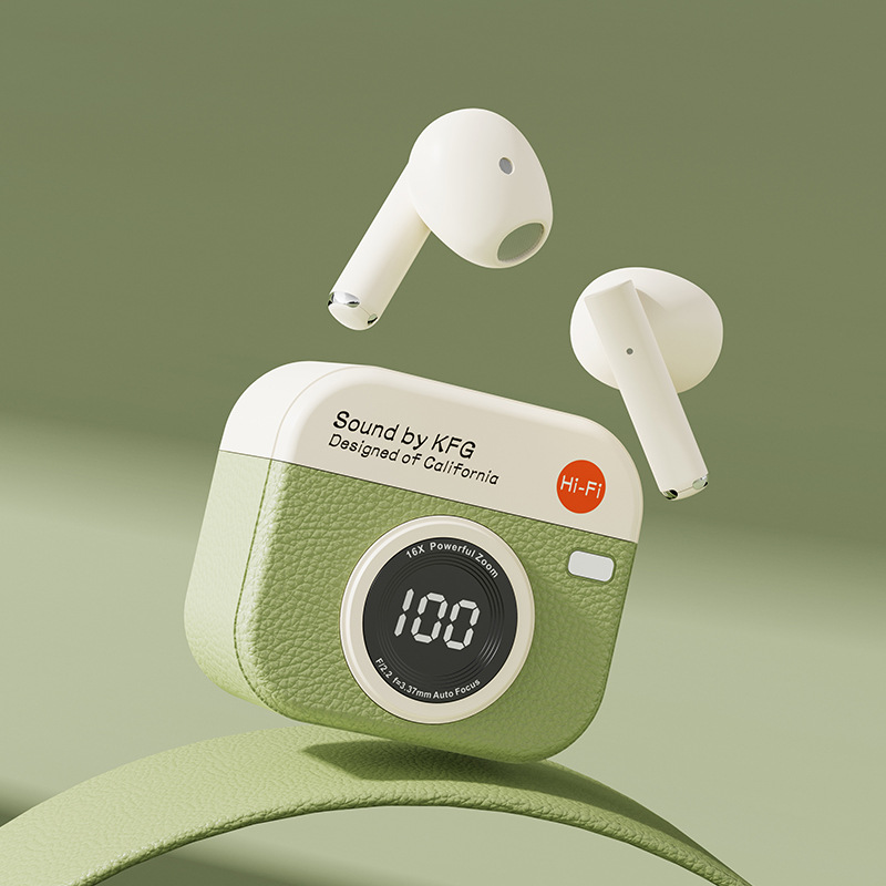 New CCD Camera Q86 Wireless Bluetooth Earbuds Noise Cancelling Semi-In-Ear Long Battery Life