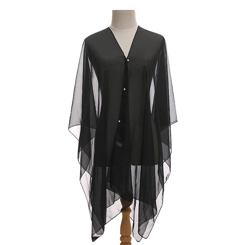 Summer New Scarf Solid Color Sun Protection Shawl Live Streaming Imitation Silk Shawl