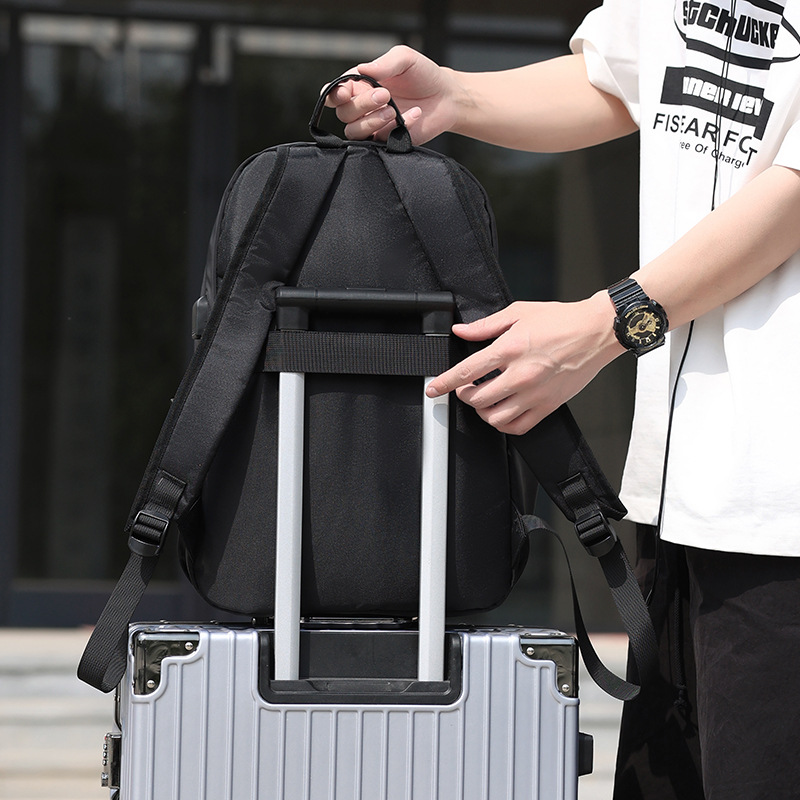 New men's casual backpack large capacity student schoolbag lightweight business trip storage bag travel bag