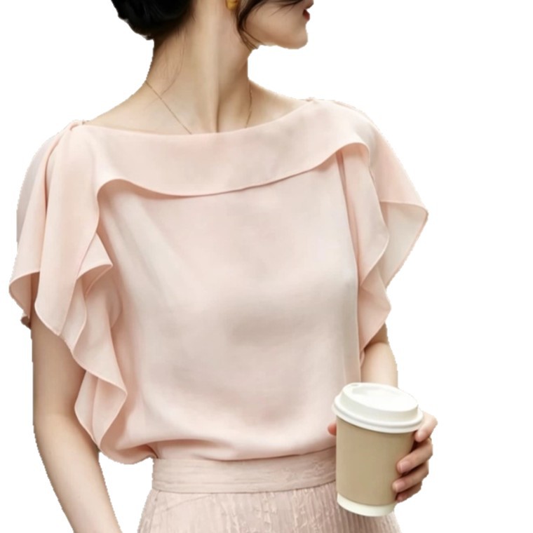 Heavyweight Silk Top Women 2026 Summer SS851 New Ruffle Light Mature Mulberry Silk Blouse