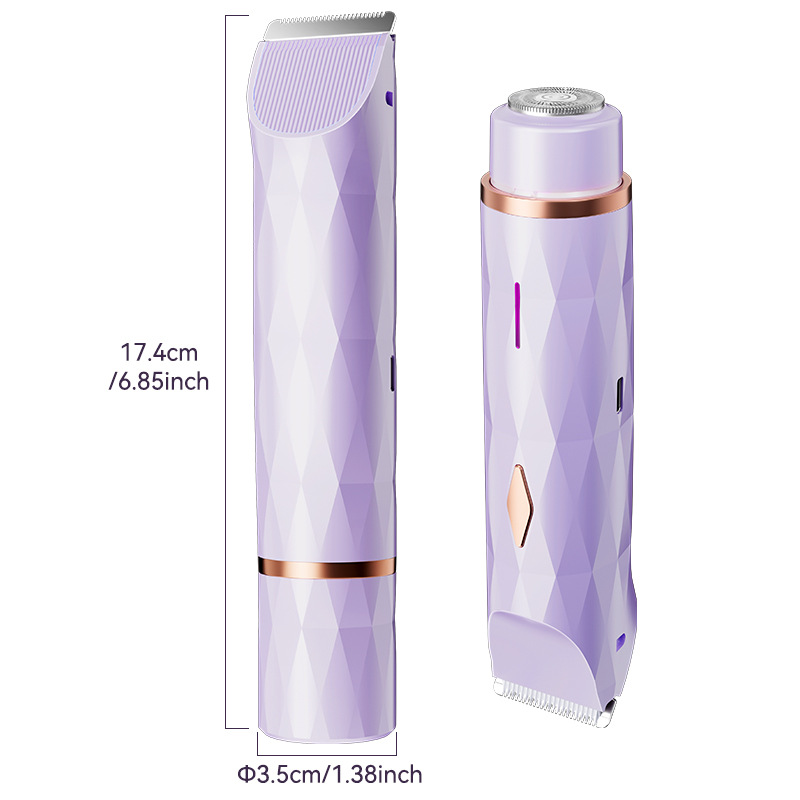 Hair Trimmer 3-in-1 Electric Lady Shaver Double-head Electric Rechargeable Home Depilator