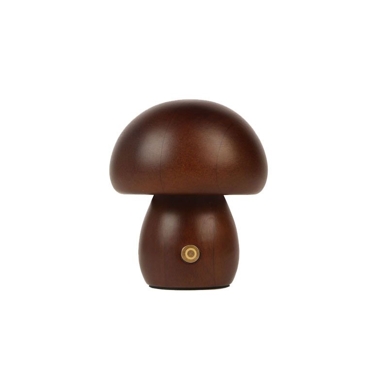 Mushroom night light touch bedside night light LED decorative atmosphere stick desktop home solid wood atmosphere lamp