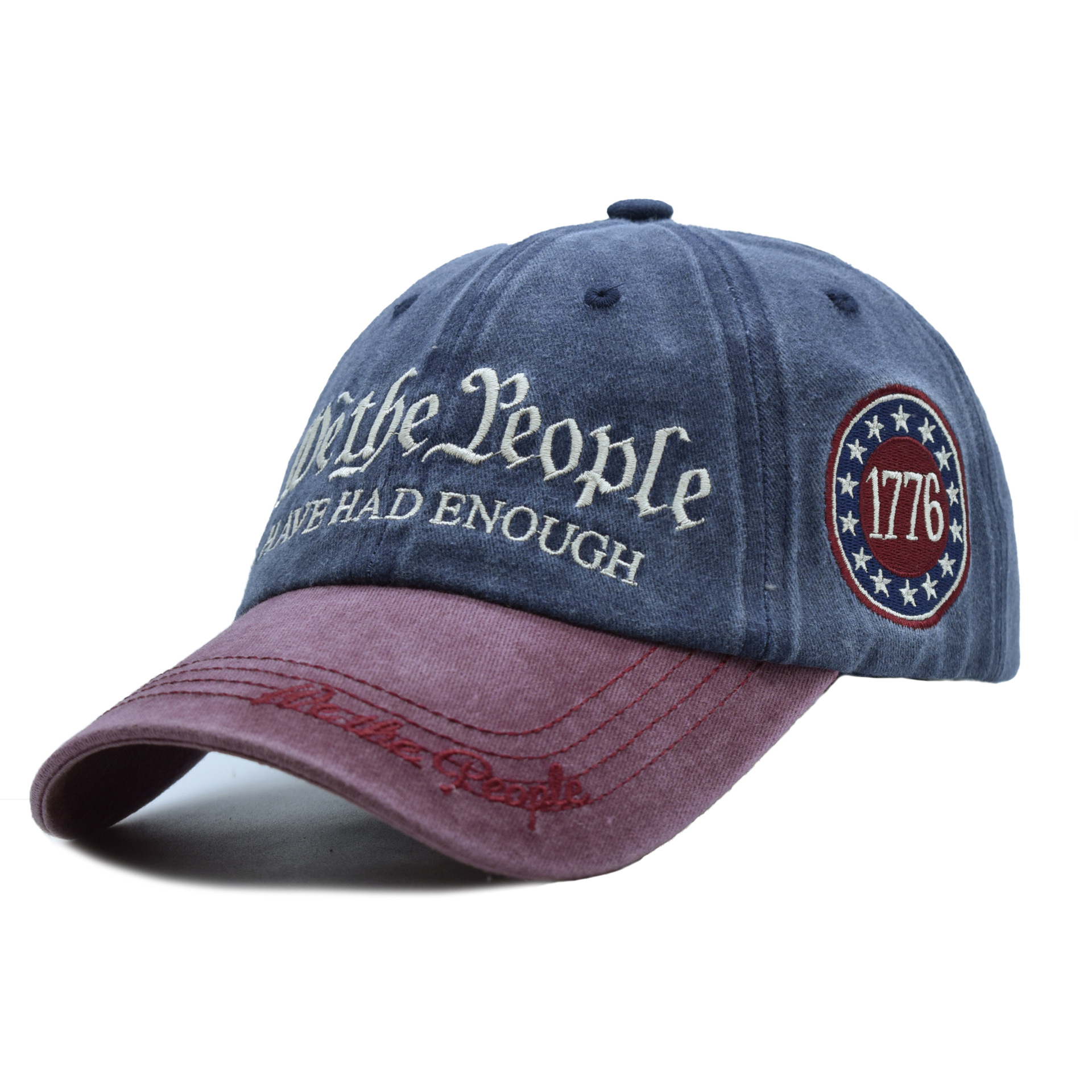 WETHEPEOPLE Embroidered Baseball Cap US Independent Station Distressed Outdoor Sun-Protective Hat Women's Visor Cap
