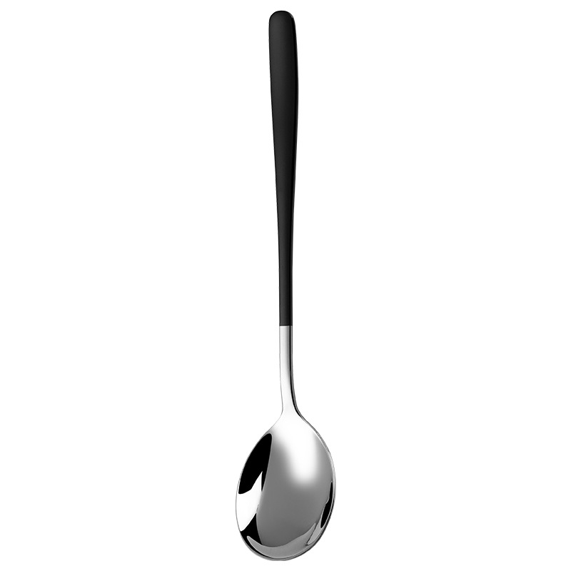 316 stainless steel spoon household rice spoon ice spoon long handle soup spoon dessert spoon thickened stirring spoon
